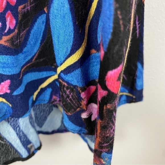 Anthropologie Maeve Elia Cold Shoulder Floral Knee High Dress Size 00 - Picture 9 of 13